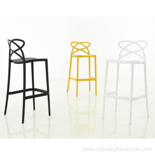 wholesale stackable furniture plastic high barstool